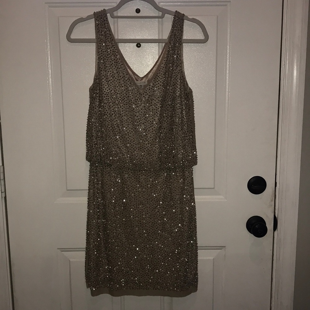 Cache rhinestone short dress
